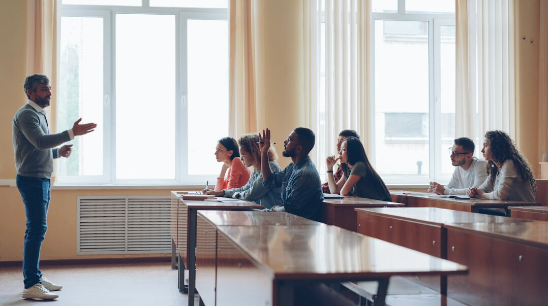 people in a classroom learning