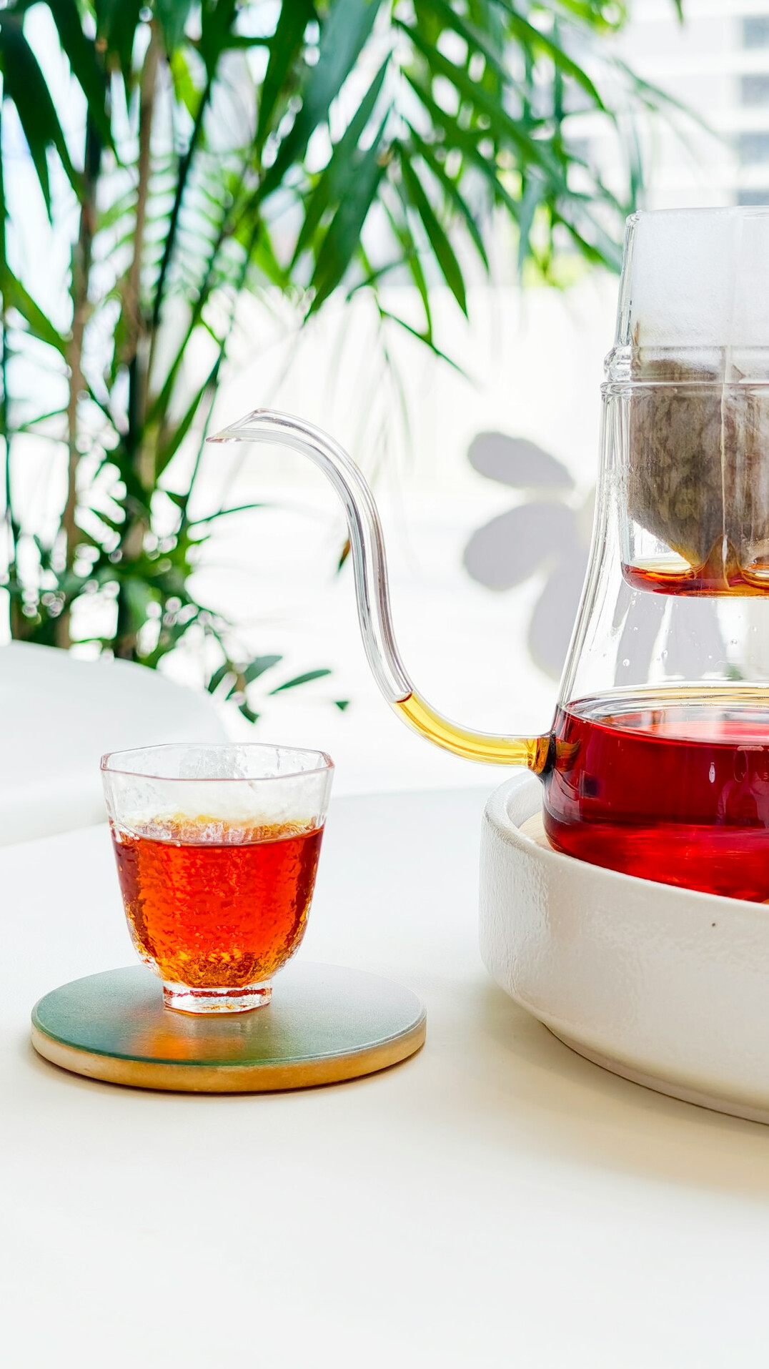 herbal tea brewing