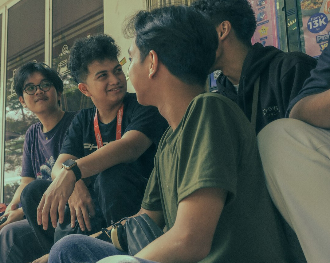group of students discussing