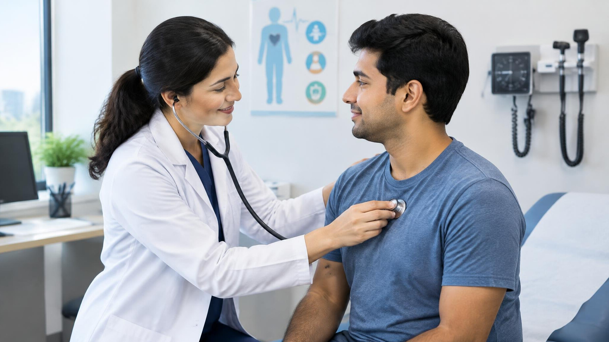 person getting annual health checkup